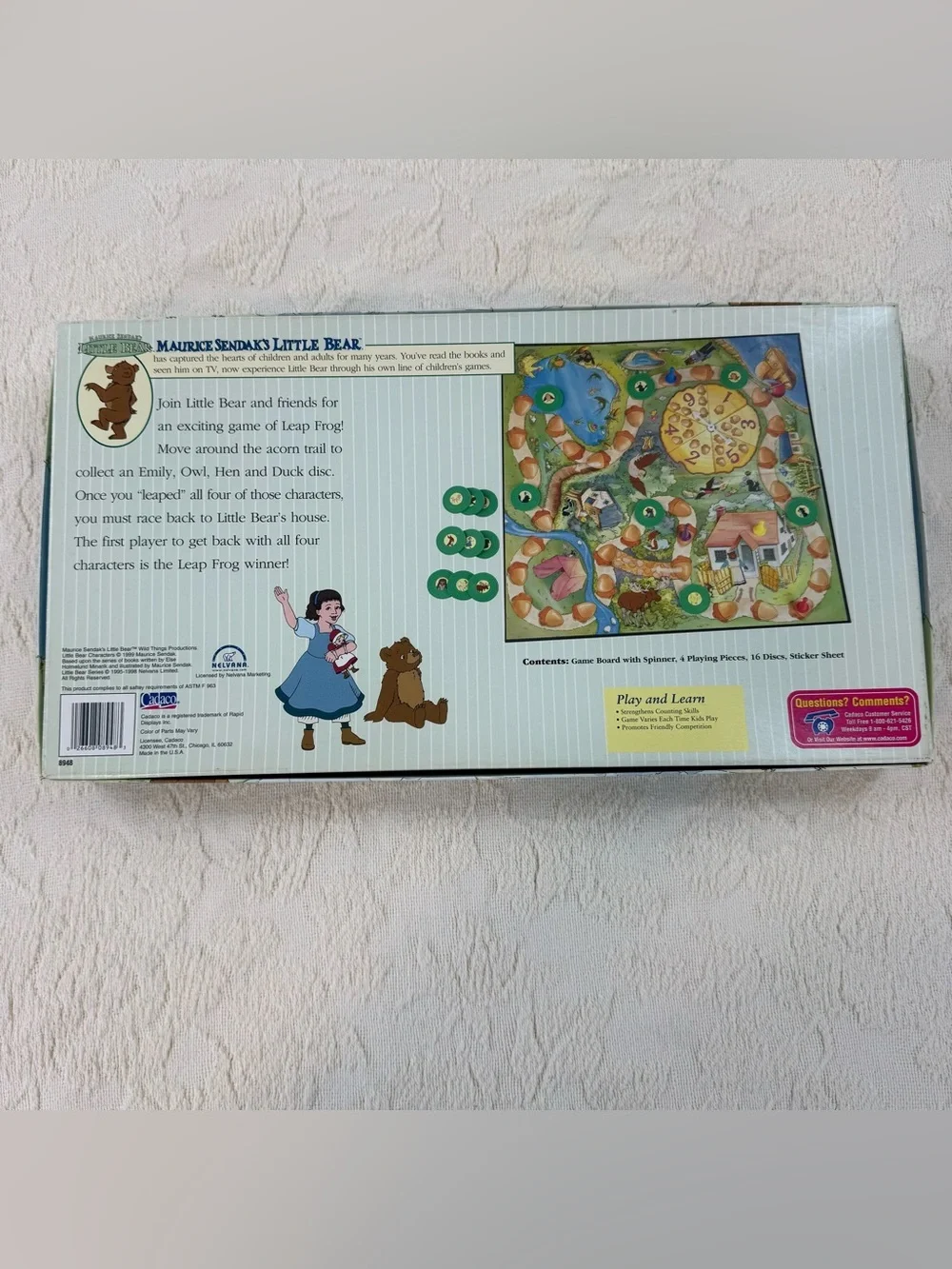 Vintage 1999 Maurice Sendak Little Bear Leap Frog Game Complete Board Game